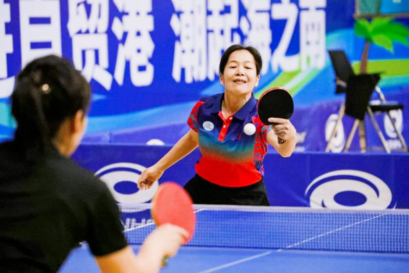 乒乓球爱好者热身